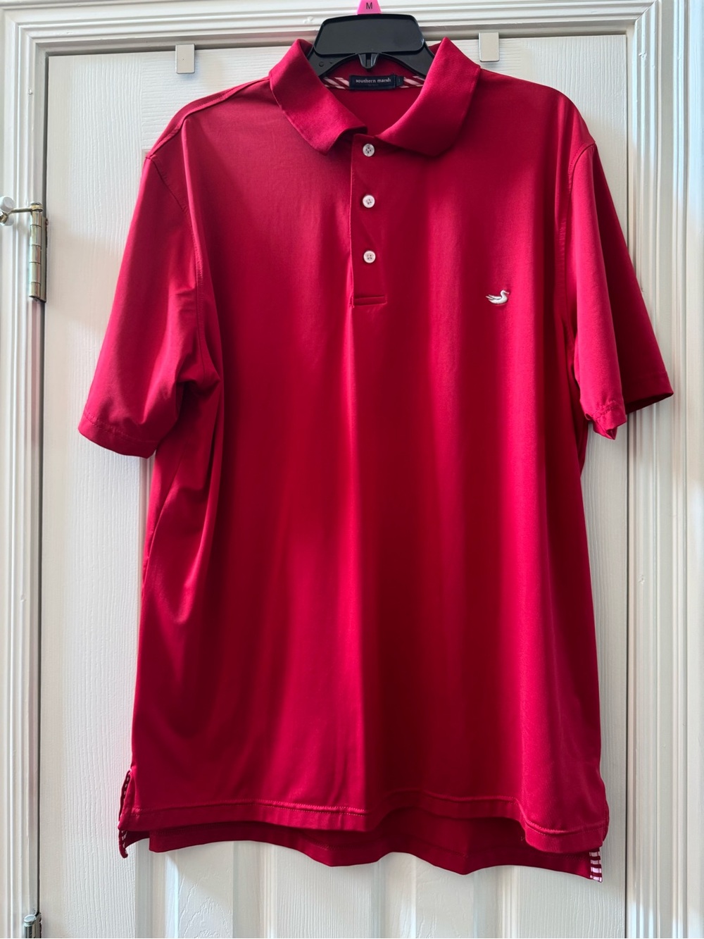 Southern Marsh men’s Red Short-Sleeve performance Polo Shirt Large